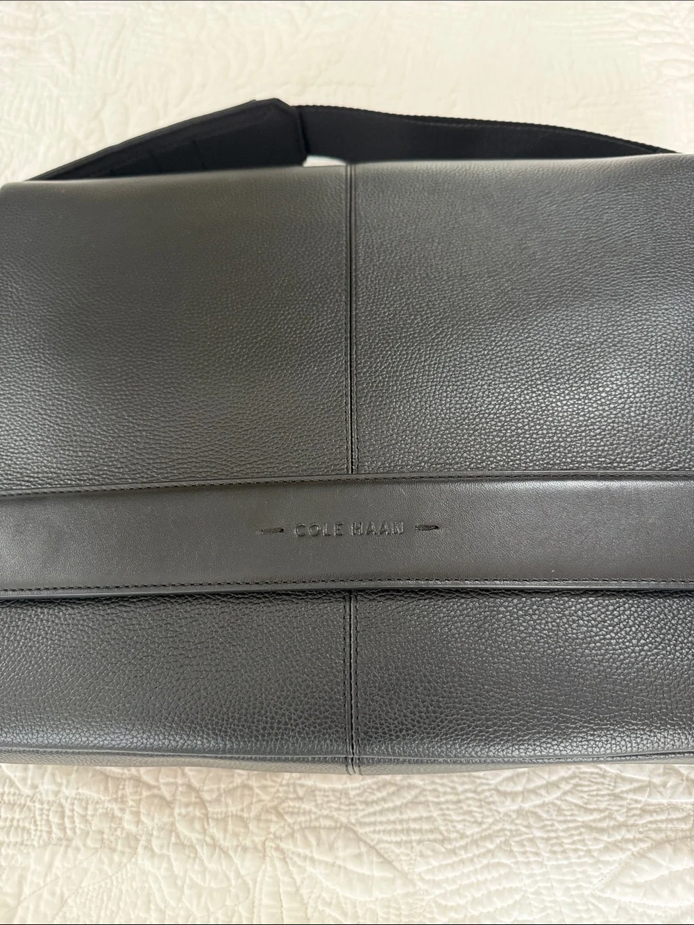 Cole Haan Triboro Messenger Black LeatherBag